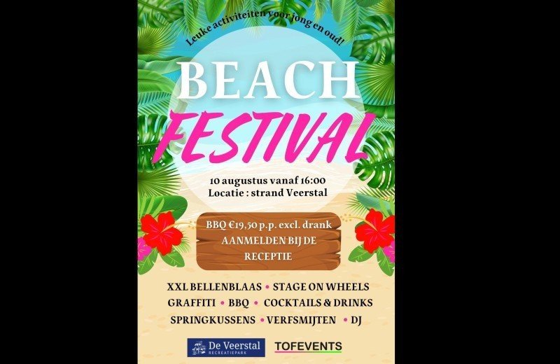Zaterdag 10 augustus - BEACH FESTIVAL
